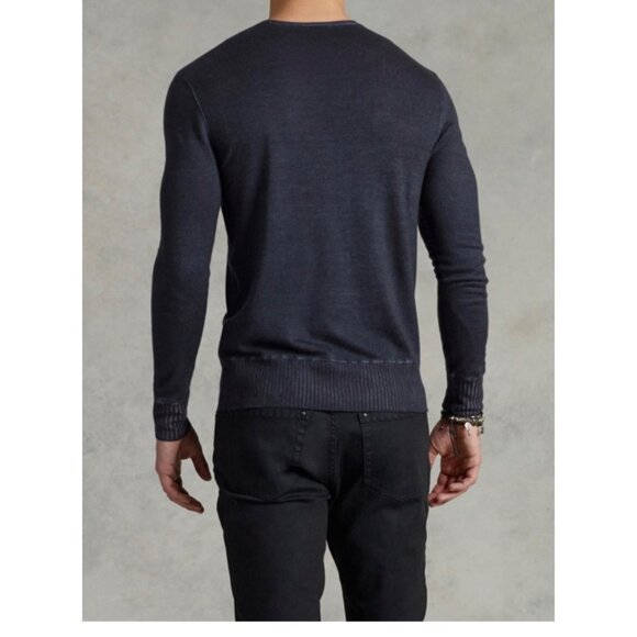 NWOT JOHN VARVATOS Artisan Cold Water Dyed V-Neck Sweater Sz Large - Picture 2 of 12